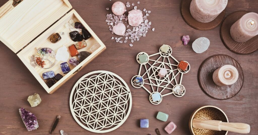 charging tarot cards crystals