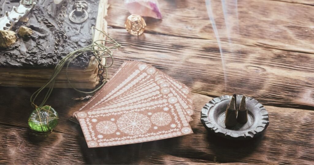 charging tarot cards smudge