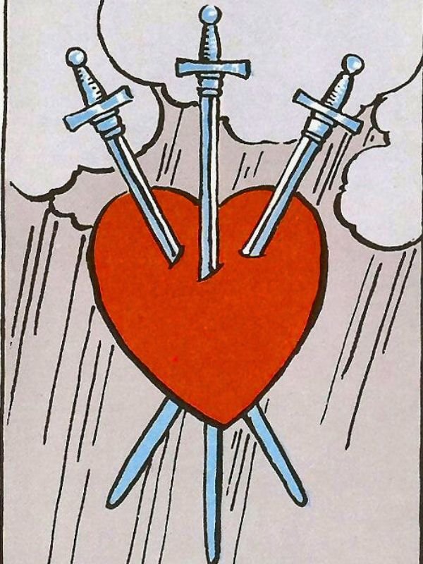 divorce tarot cards three of swords